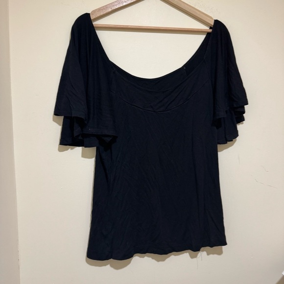 Women’s Newport News 90s Goth Witchy Black Short Sleeve Flowy Sleeves Size XL - Picture 4 of 15